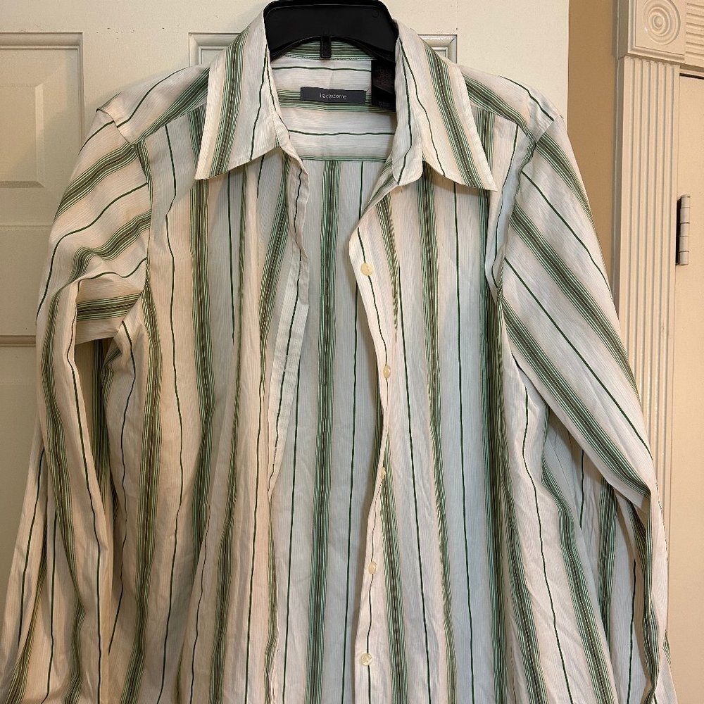 White Shirt with Multicolored Stripes, Size XL, Tags Still Attached!!!